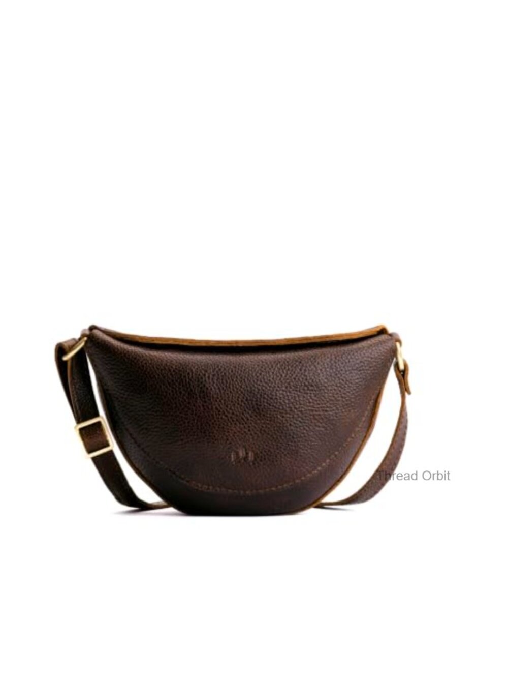 Full-Grain Leather Sling Bag Adjustable Crossbody Magnetic Closure